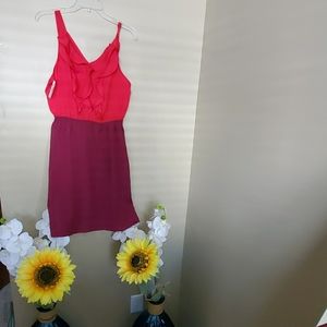 🤩Color block slip dress with ruffles!😍